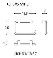 MEDIDAS TOALLERO - PORTARROLLOS LOGIC COSMIC